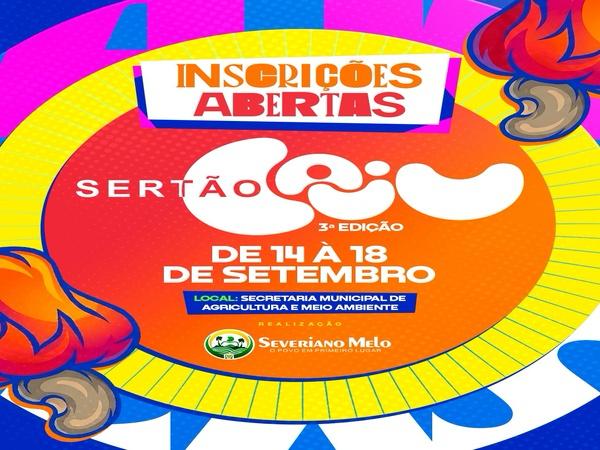 INSCRIÇÕES ABERTAS PARA O SERTÃO CAJU 2026